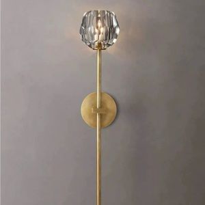 Crystal & Brass Wall Sconce
